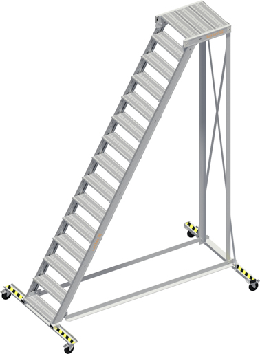 Layher Alu-Wartungsbühne 60° o. Handlauf 0,60x3,60m #1136815